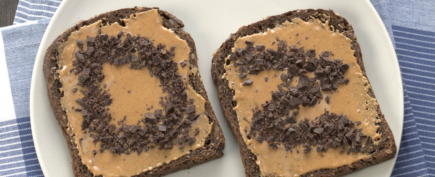 Brood met pindakaas & pure chocolade