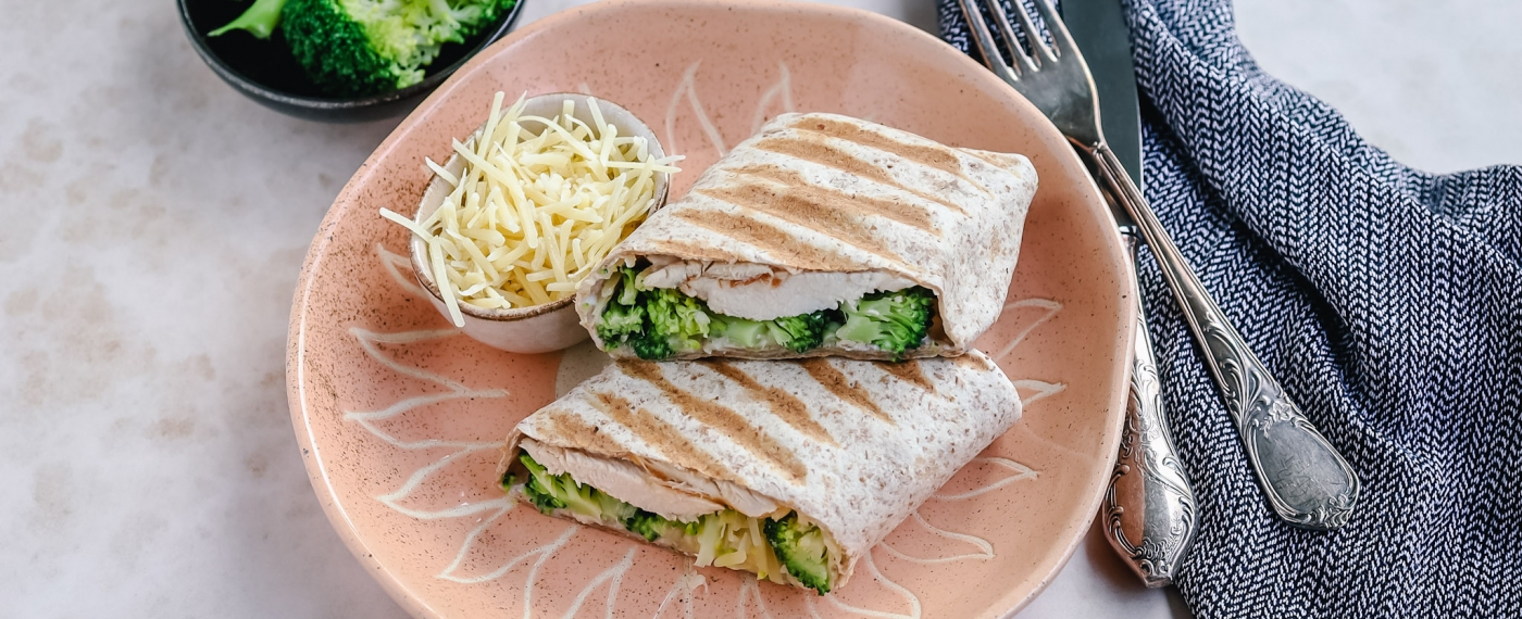 Wrap met broccoli, kip & kaas