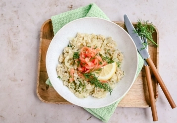 Risotto met venkel & gerookte zalm