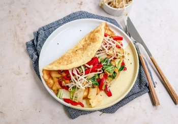 Gevulde Thaise omelet