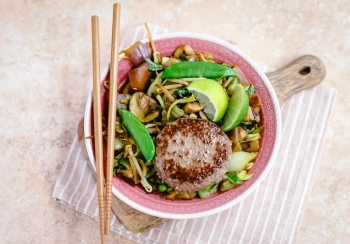 Wokgroenten met champignons & tartaar