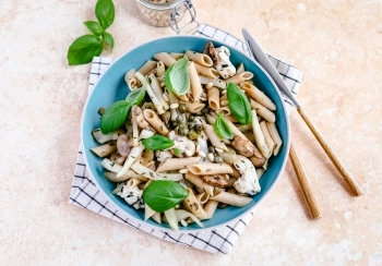 Penne met kip, venkel & champignons