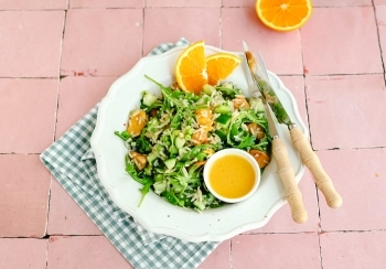 Rijstsalade met sinaasappel & kip