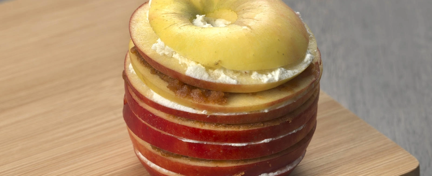 Appeltaartje met pindakaas & ricotta