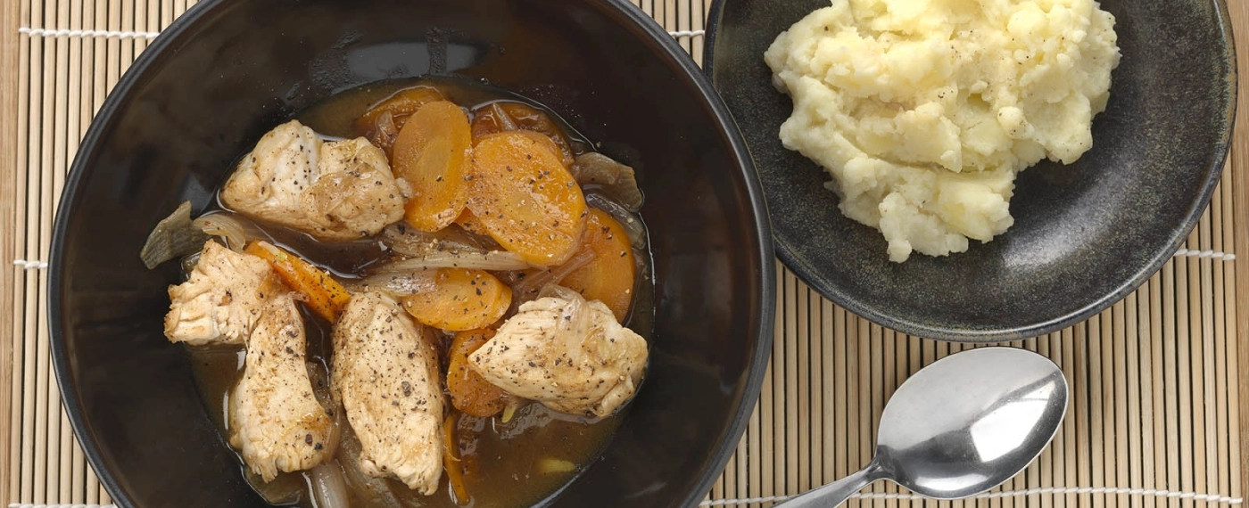 Gestoofde kip met wortel & appelstroop