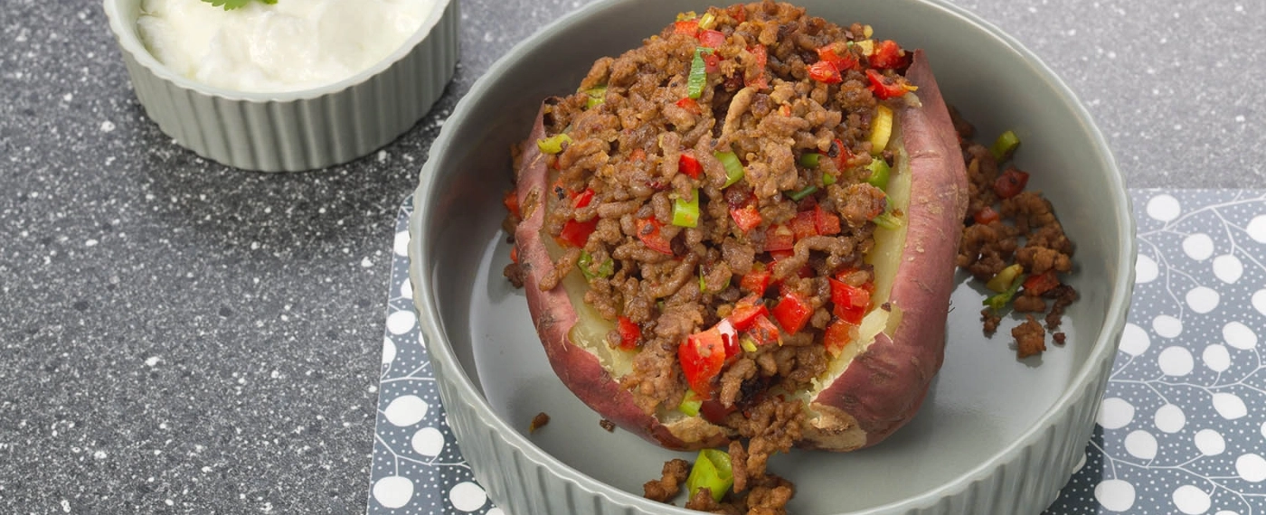 Jacket sweet potato met Griekse yoghurt