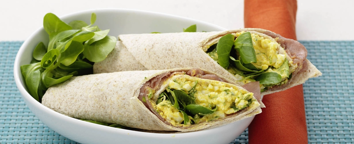 Ontbijtwrap met eiersalade