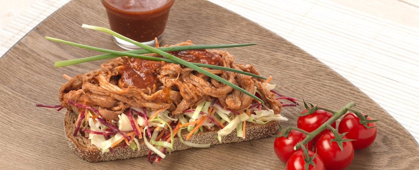 Pulled pork met barbecuesaus