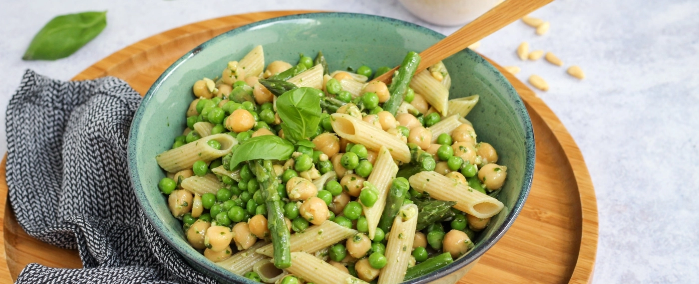 Groene pasta salade