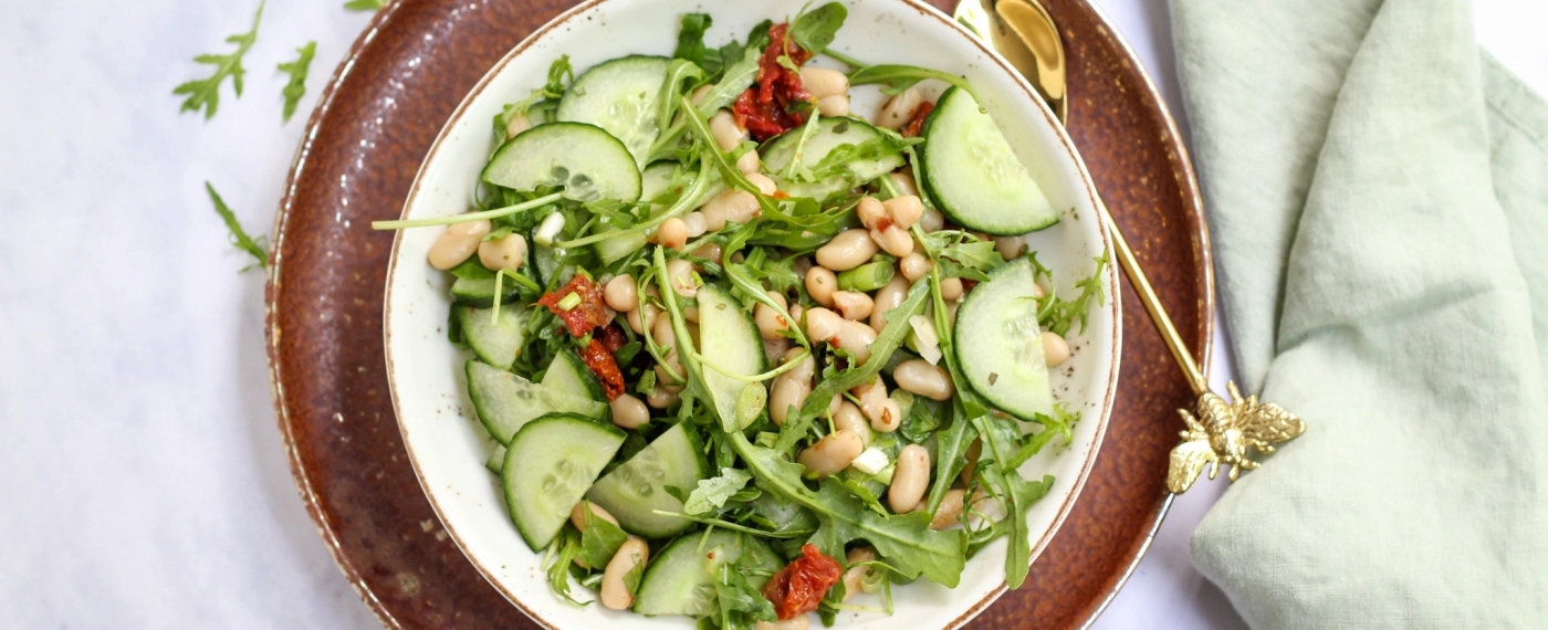 Mediterrane bonen salade