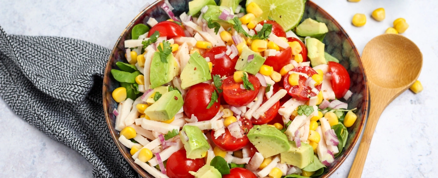 Mexicaanse salade met kipreepjes