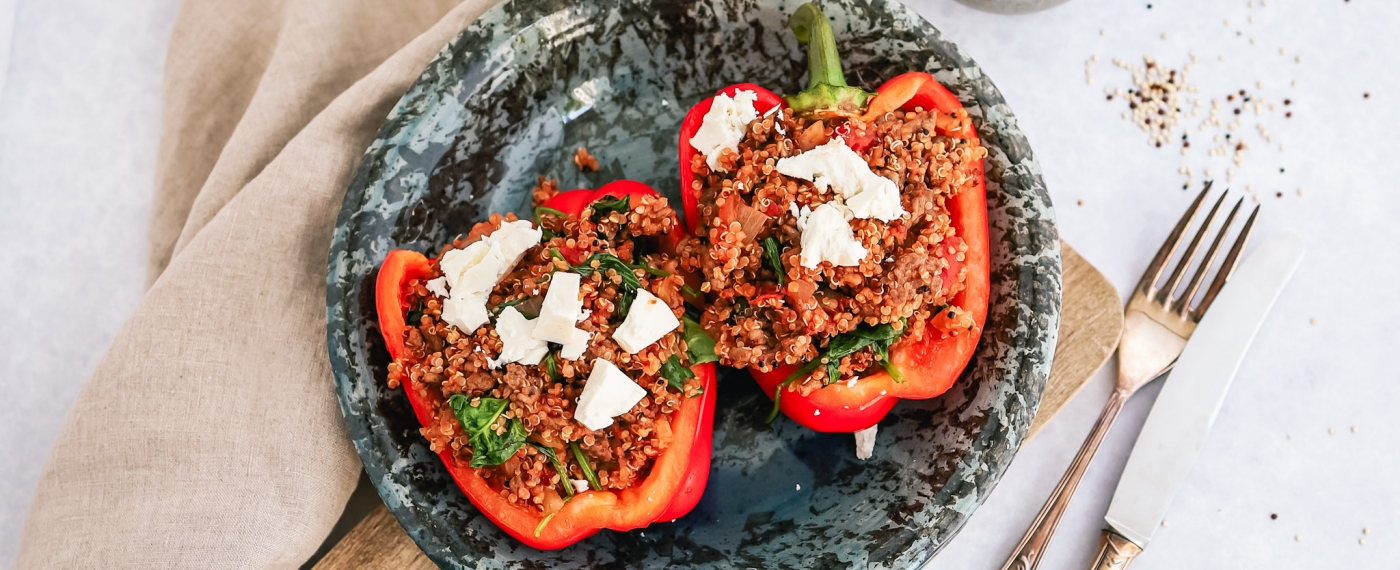 Gevulde Paprika Met Quinoa Gehakt Fitchef Nl