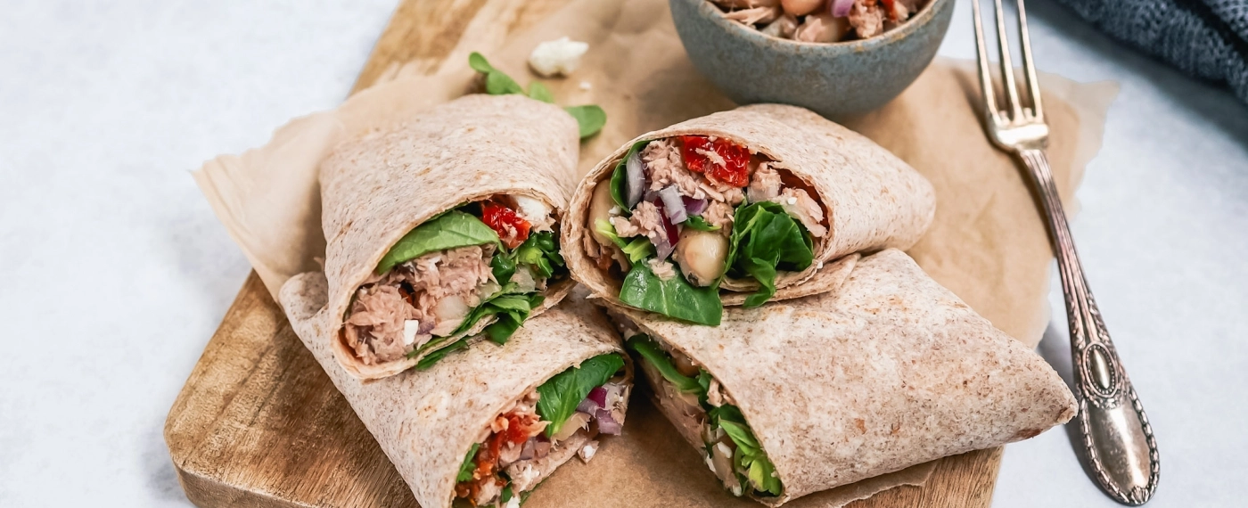 Wraps met mediterrane tonijnsalade