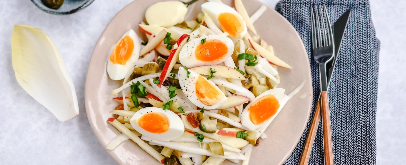 Witlof salade met appel & ei