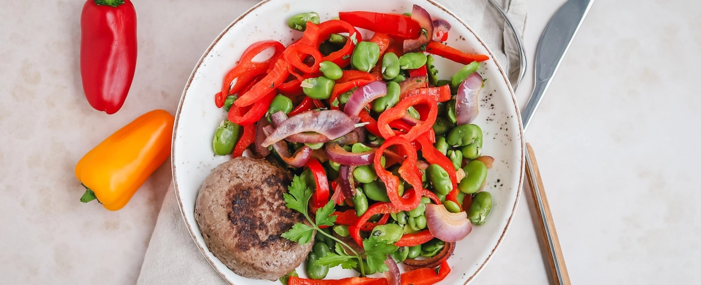 Italiaanse tuinbonen schotel met tartaar