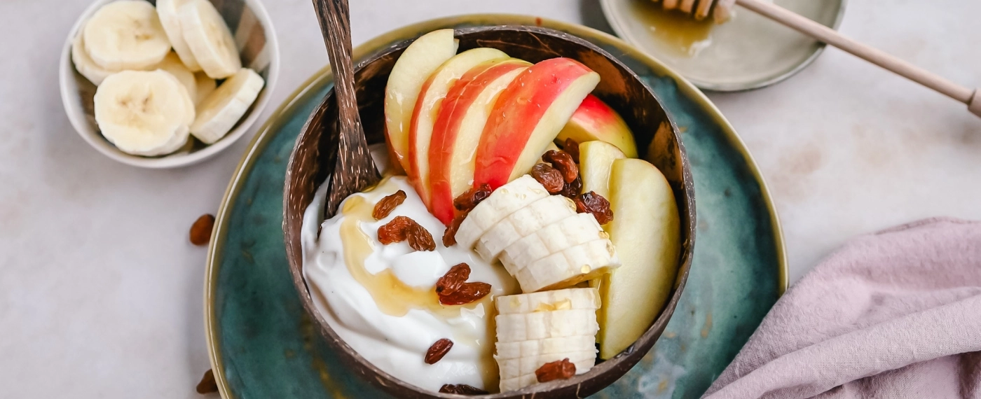 Kwark met banaan & appel