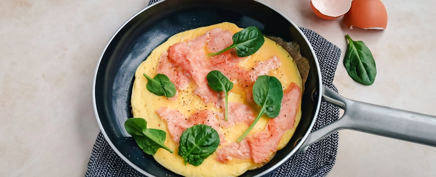 Omelet met gerookte zalm