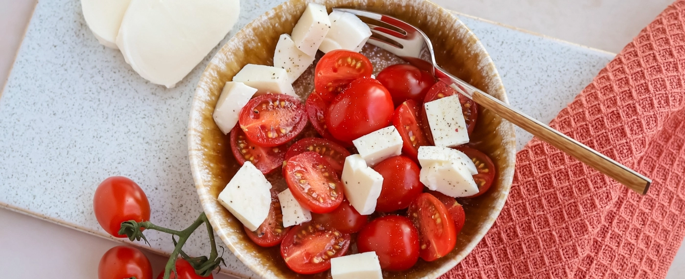 Tomaatjes met mozzarella