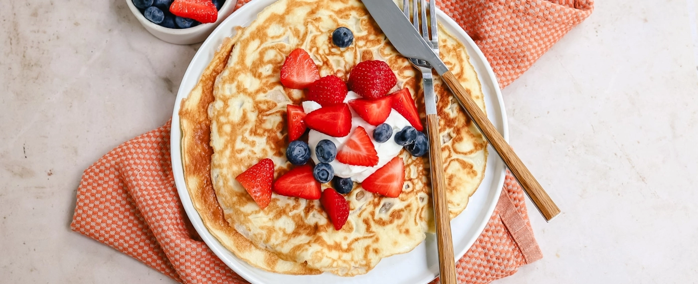 Mascarpone pannenkoek met zomerfruit