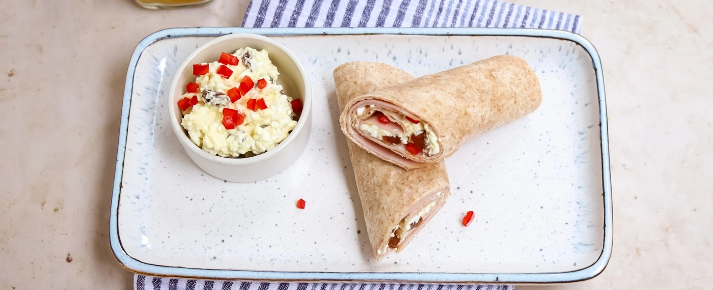 Wrap met kalkoenfilet & sausje