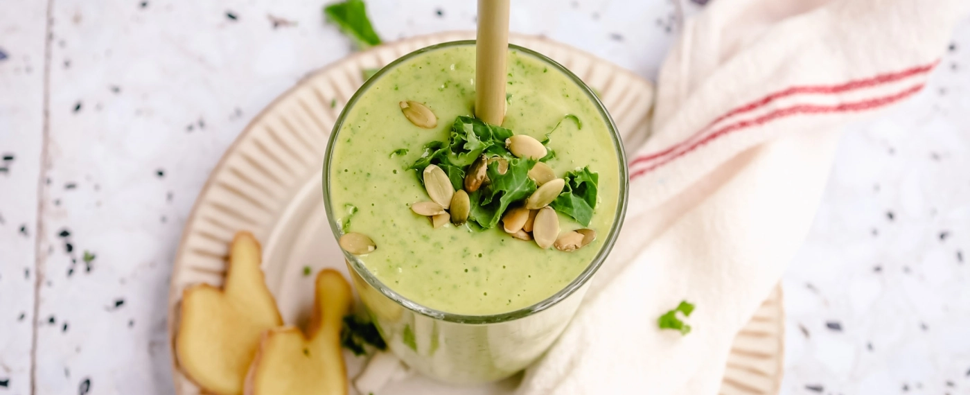 Proteïne shake met mango & boerenkool
