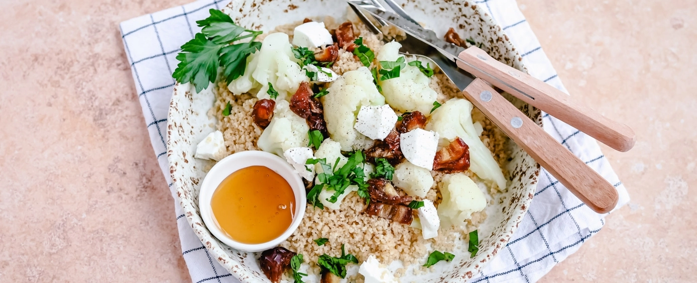 Zoete couscous met dadels & geitenkaas