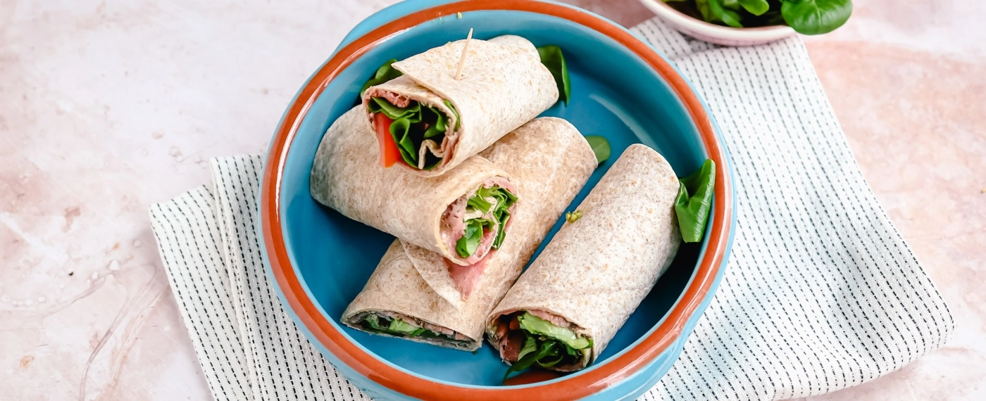Wrap met rosbief & pesto