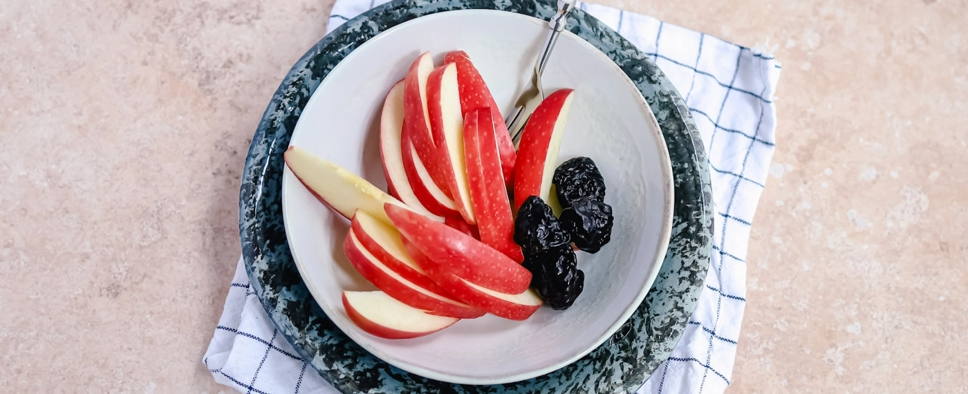 Appel met pruimen