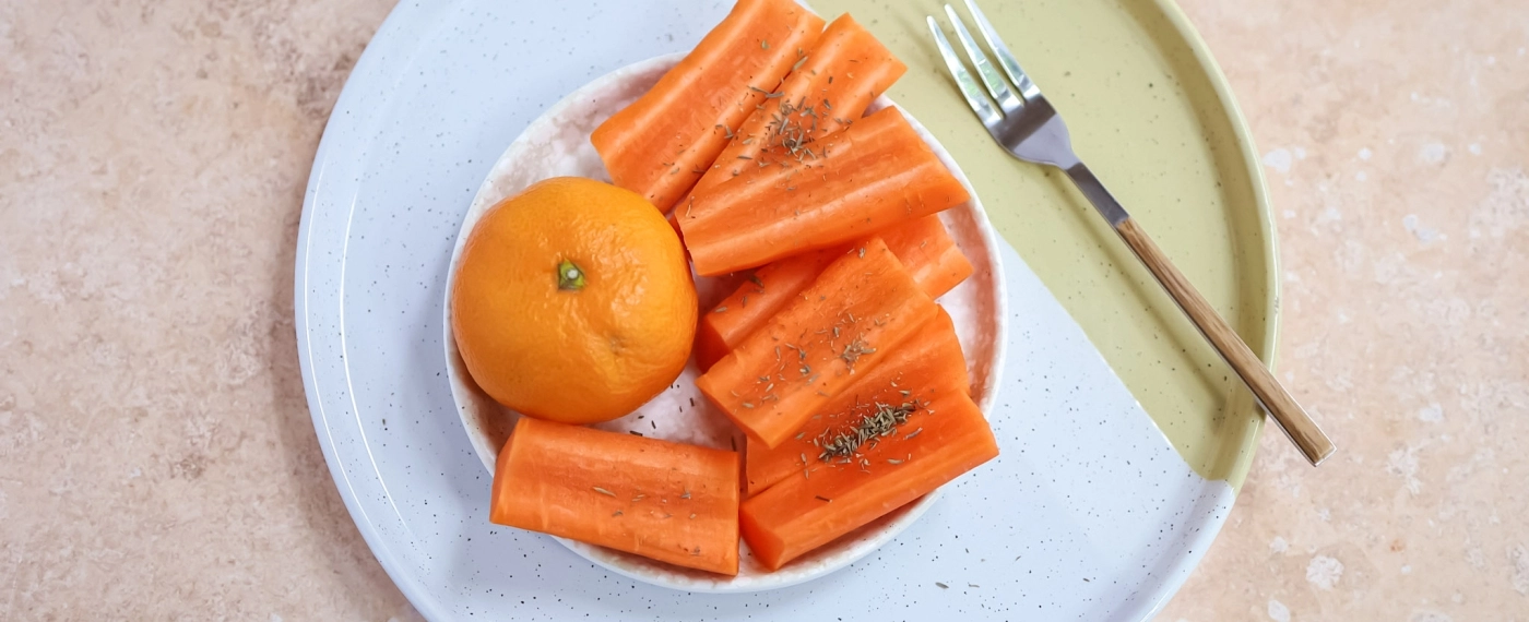 Mandarijn met worteltjes
