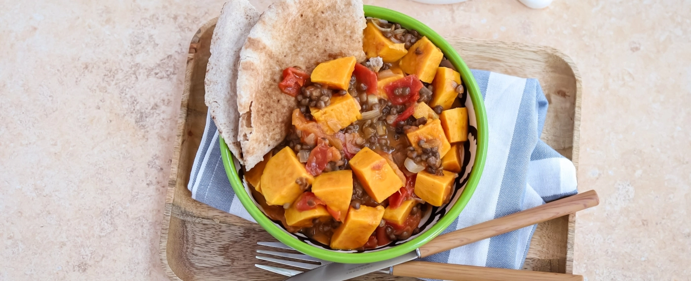 Voedzame linzencurry