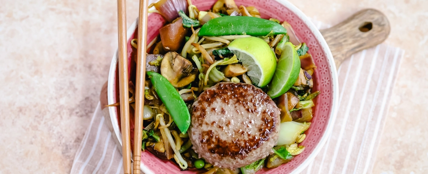 Wokgroenten met champignons & tartaar