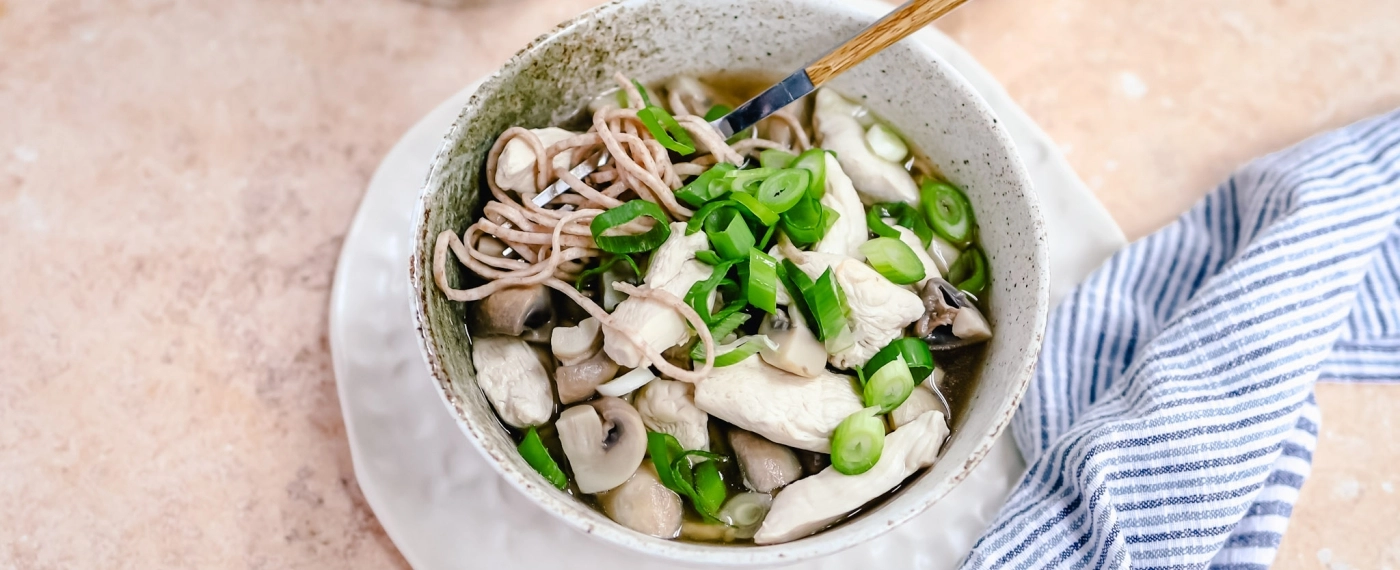 Noedels met kip & champignons