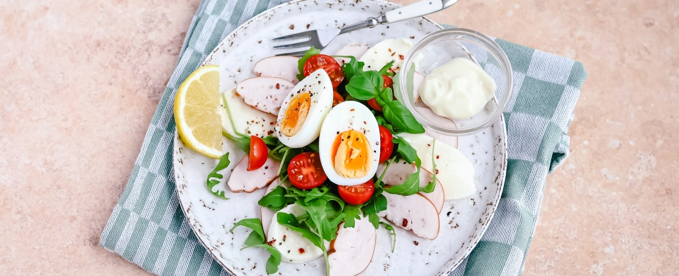 Carpaccio van gerookte kip & mozzarella