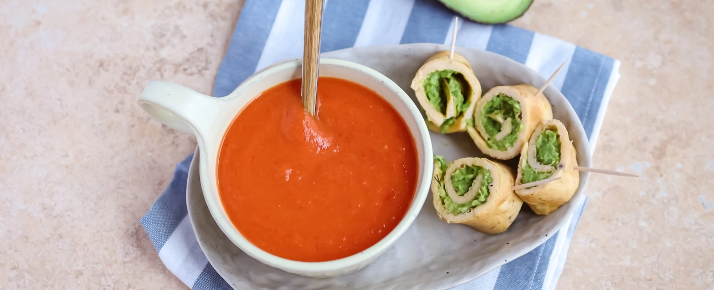 Paprikasoep met eiwraps