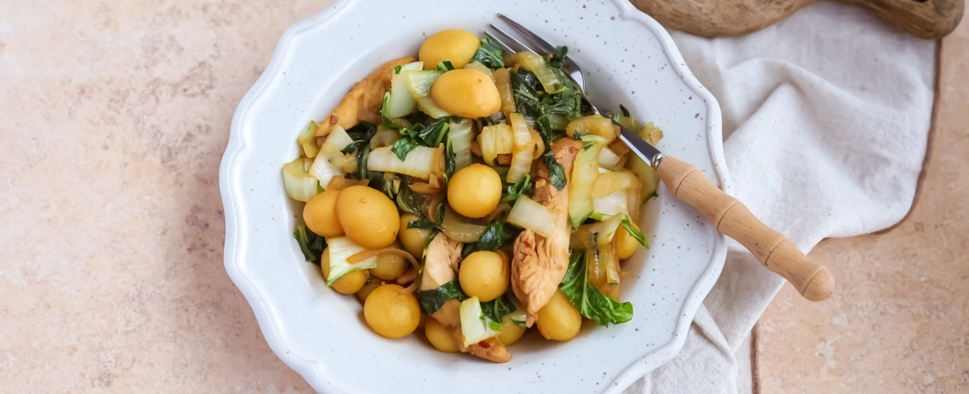 Pittige krieltjes met kip & paksoi