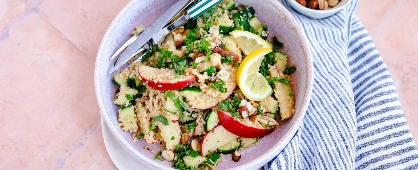 Couscous met appel & rozijnen