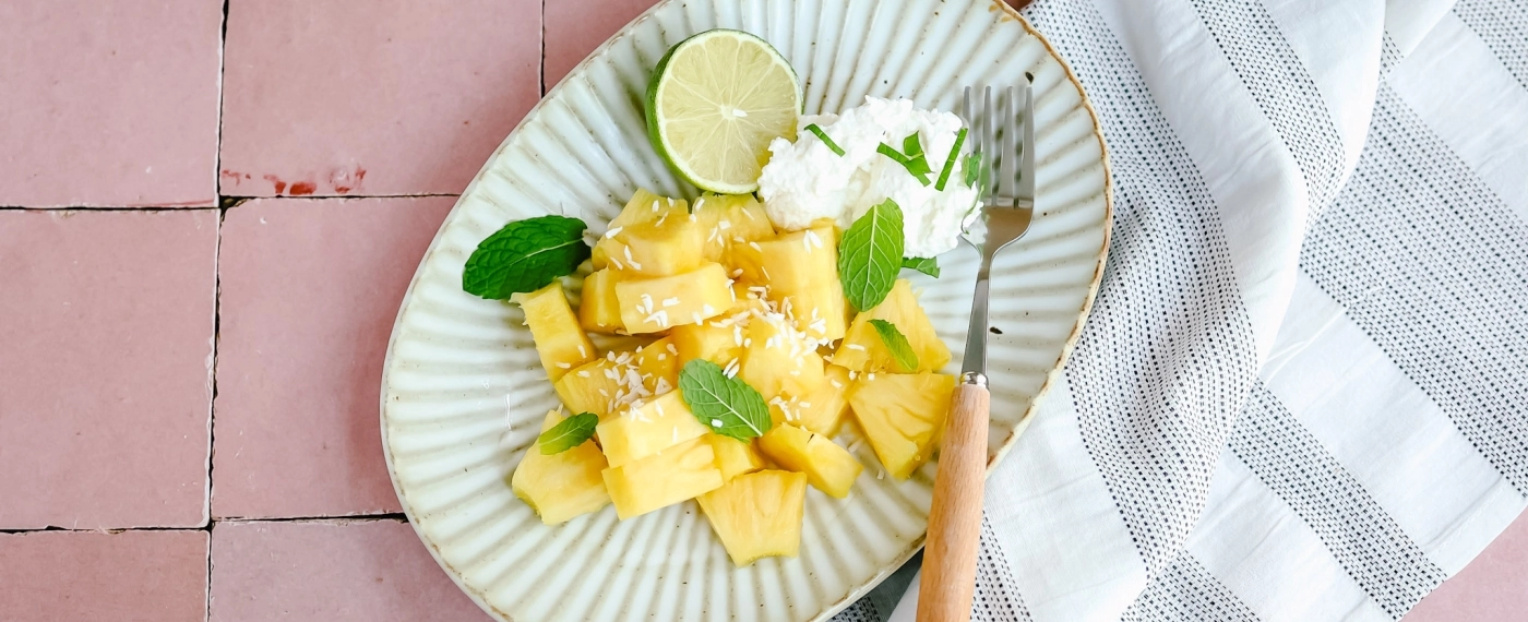 Ananas met tropische ricotta