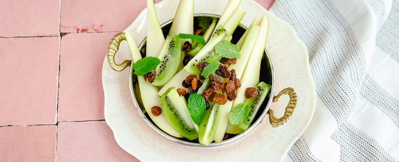 Fruitsalade met rozijnen