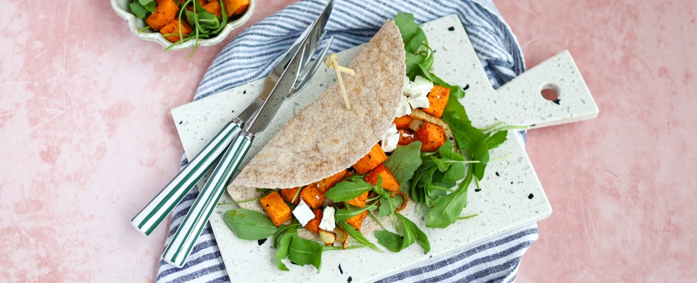 Mexicaanse tortilla met zoete aardappel