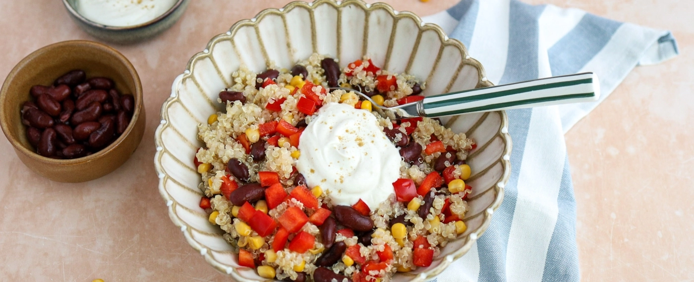 Mexicaanse bonenschotel met quinoa