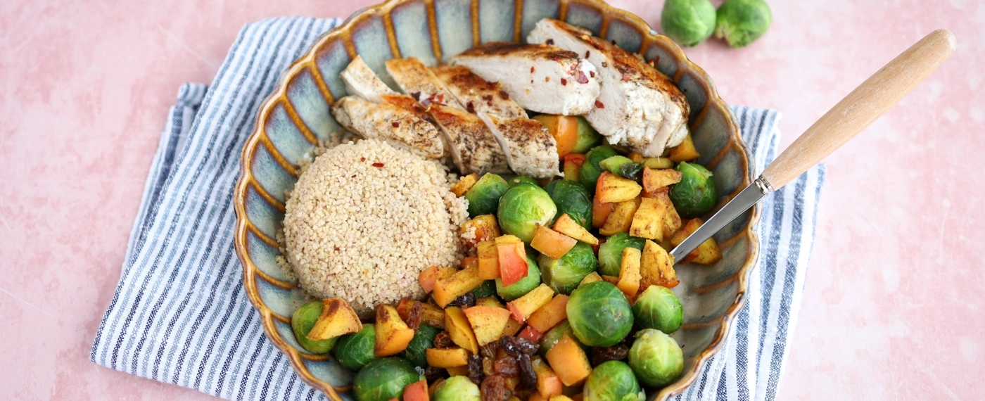 Couscous met spruitjes & rozijnen