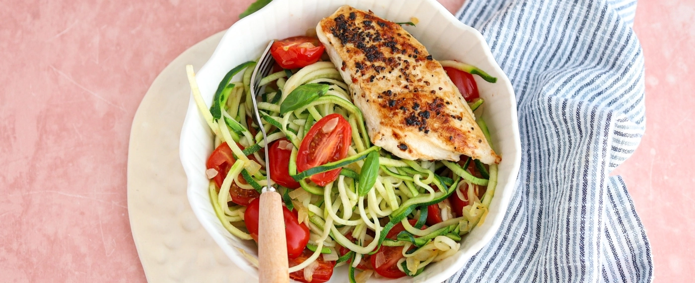 Kipfilet met courgettespaghetti