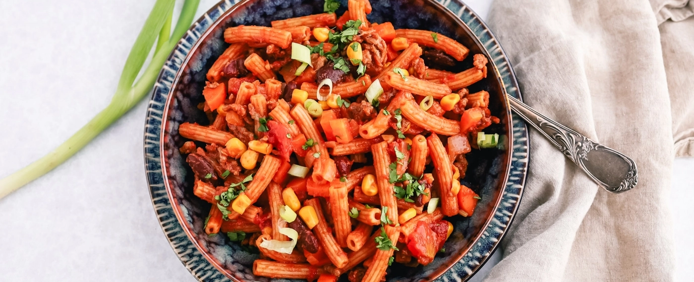 Mexicaanse pasta met gehakt