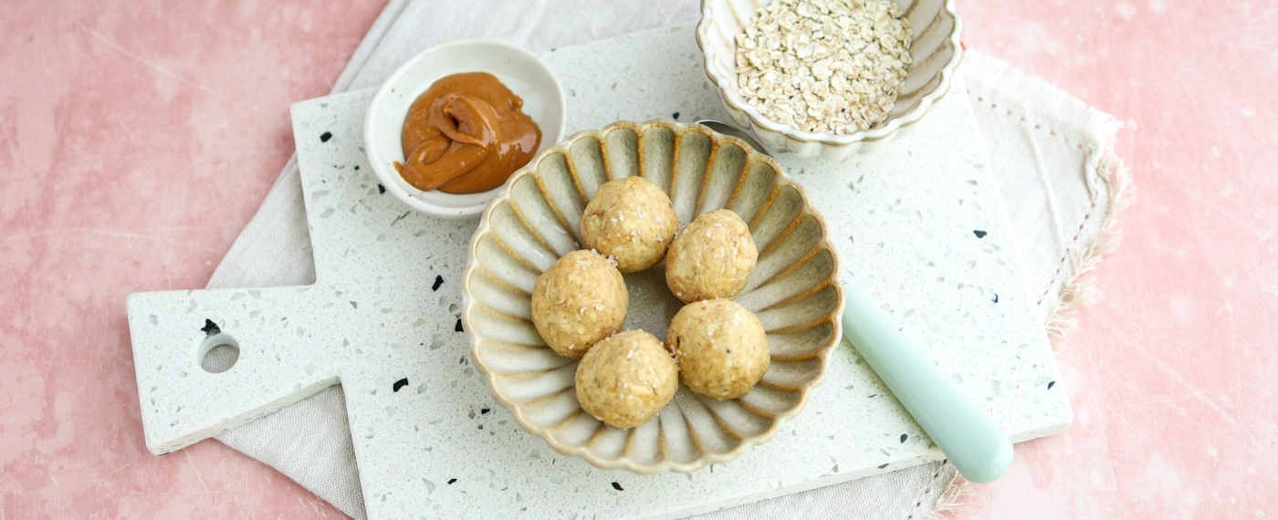 Hummus & pindakaas balletjes