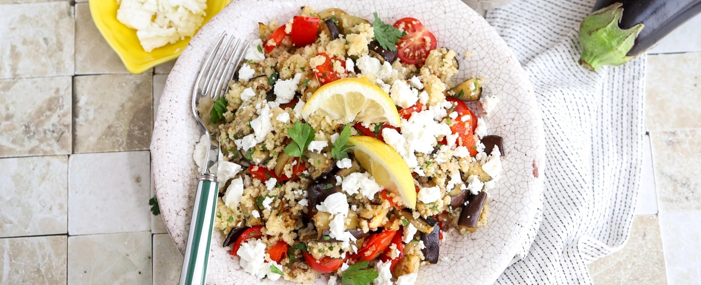Couscoussalade met geroosterde groenten & feta