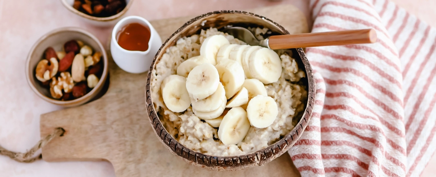 Overnight oats met banaan & pure chocolade