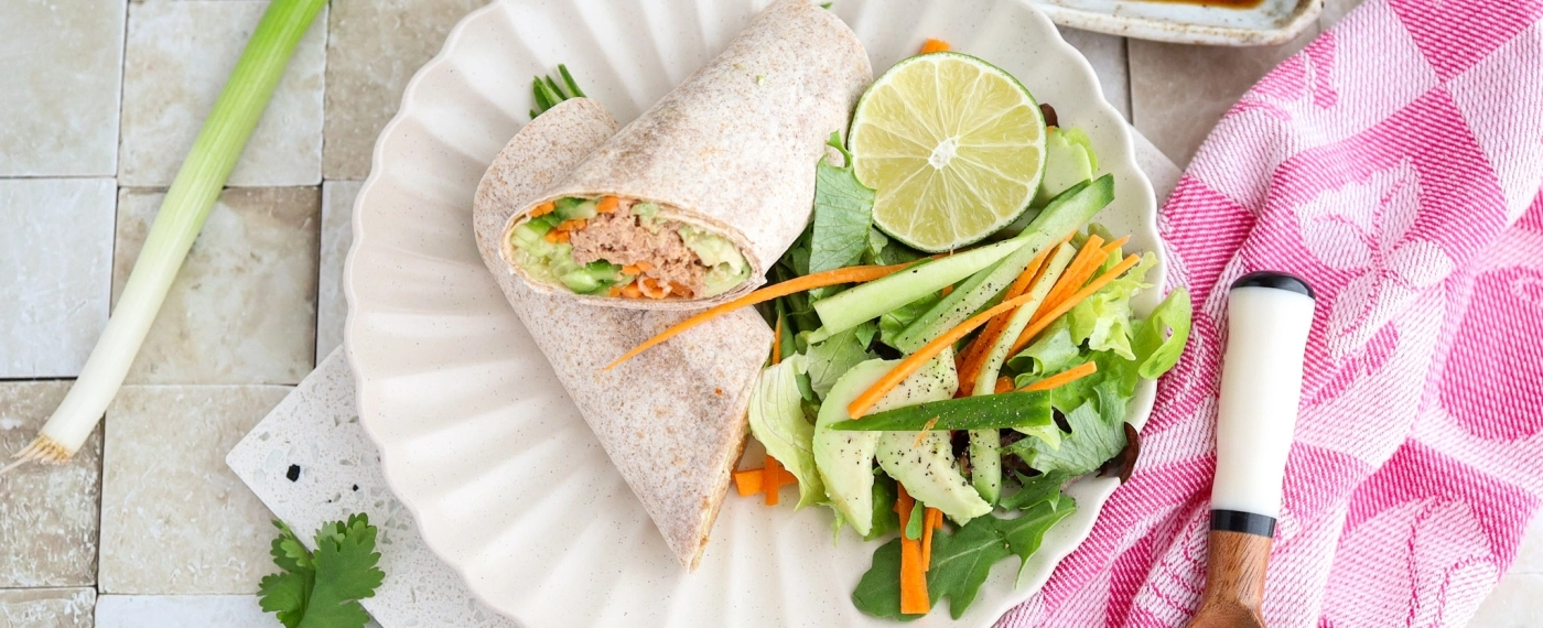 Wrap met pittige tonijnsalade & avocado
