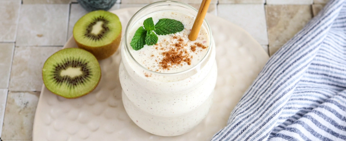 Ontbijt smoothie met appel & kiwi