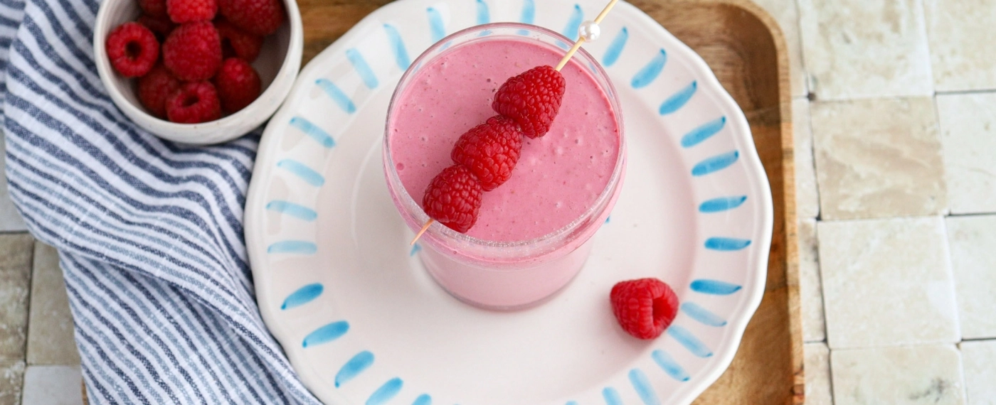 Roze ontbijt smoothie