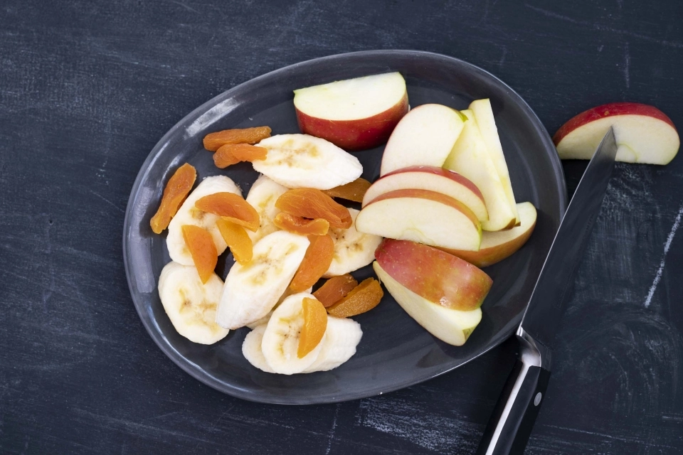Partjes appel & banaan met abrikozen